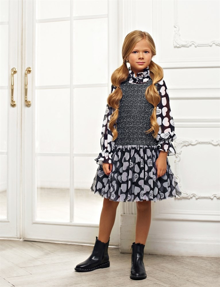 Платье из твидовой ткани - фото 6194