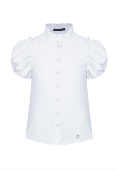 Блузка  фактурная белая, арт. 05118 - фото 7478