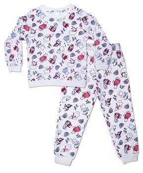 Пижама для девочки (фут. с дл. рукавом/брюки) арт.15006 - фото 7528