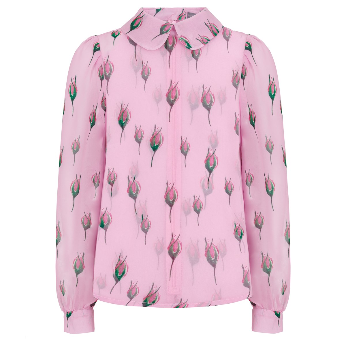 Блузка шифоновая с розочками - фото 8406