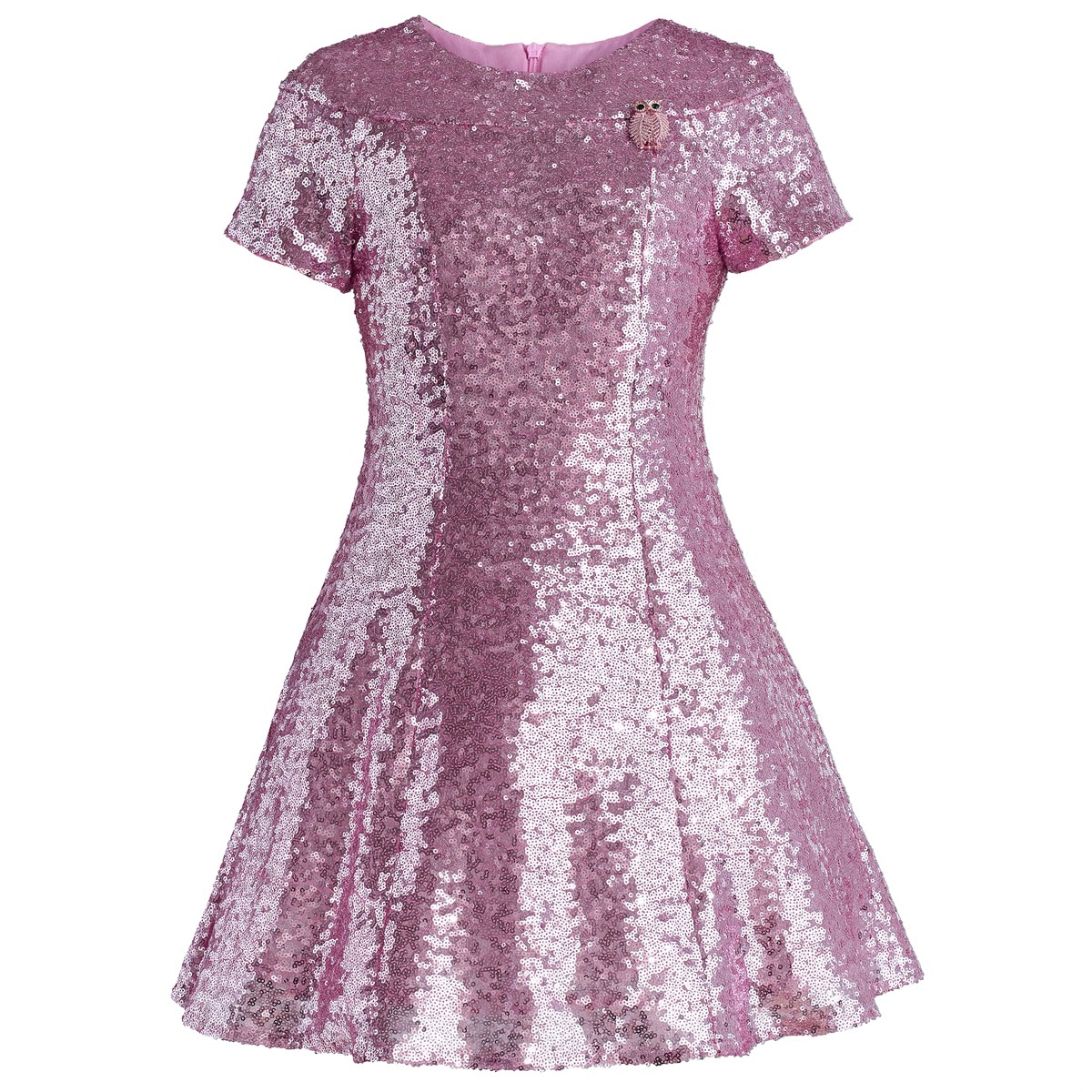 Платье из розовых пайеток, премиальная линия - фото 8549