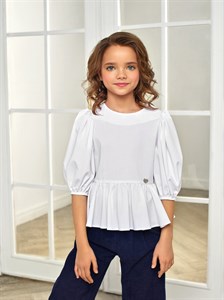 Блузка с баской, дизайнерская линия