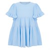 Платье муслиновое с короткими рукавами, цвет голубой - фото 8506